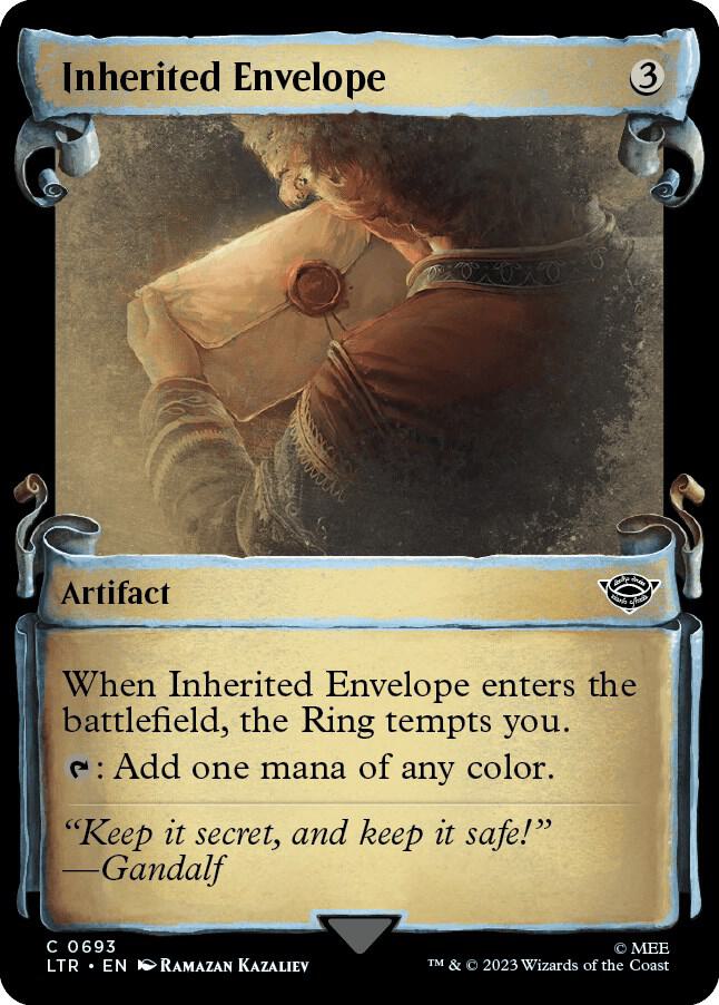 Inherited Envelope (Showcase Scrolls) 693 card from Universes Beyond: The Lord of the Rings: Tales of Middle-earth