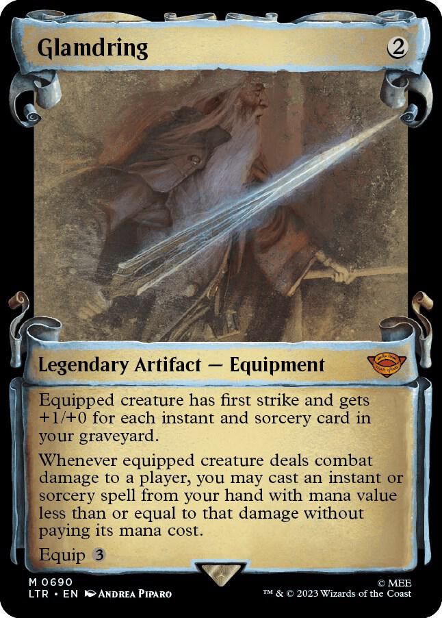 Glamdring (Showcase Scrolls) 690 card from Universes Beyond: The Lord of the Rings: Tales of Middle-earth