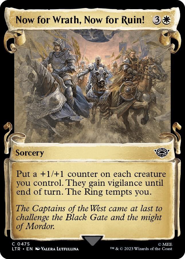 Now for Wrath, Now for Ruin! (Showcase Scrolls) 475 card from Universes Beyond: The Lord of the Rings: Tales of Middle-earth