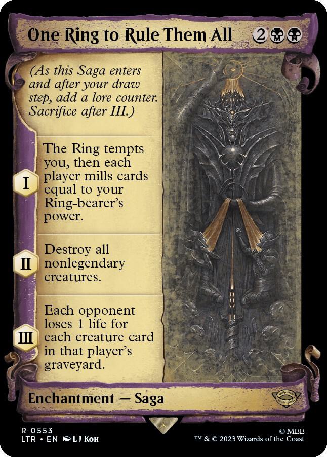 One Ring to Rule Them All (Showcase Scrolls) 553 card from Universes Beyond: The Lord of the Rings: Tales of Middle-earth