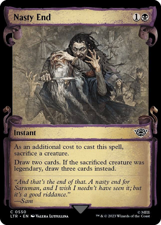 Nasty End (Showcase Scrolls) 550 card from Universes Beyond: The Lord of the Rings: Tales of Middle-earth