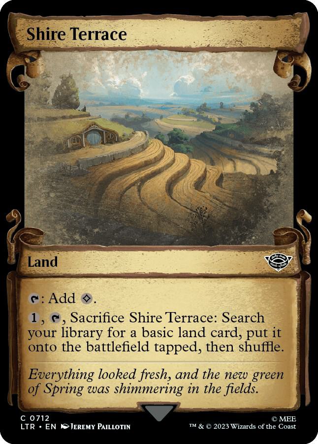 Shire Terrace (Showcase Scrolls) 712 card from Universes Beyond: The Lord of the Rings: Tales of Middle-earth