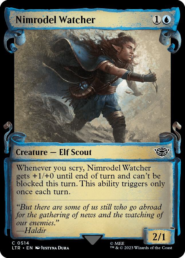 Nimrodel Watcher (Showcase Scrolls) 514 card from Universes Beyond: The Lord of the Rings: Tales of Middle-earth
