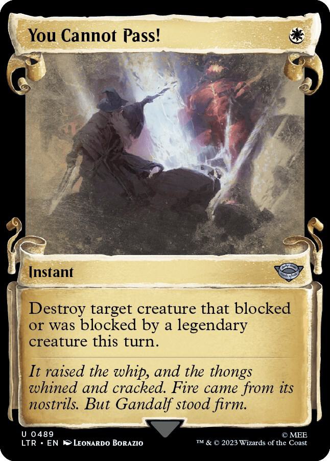 You Cannot Pass! (Showcase Scrolls) 489 card from Universes Beyond: The Lord of the Rings: Tales of Middle-earth