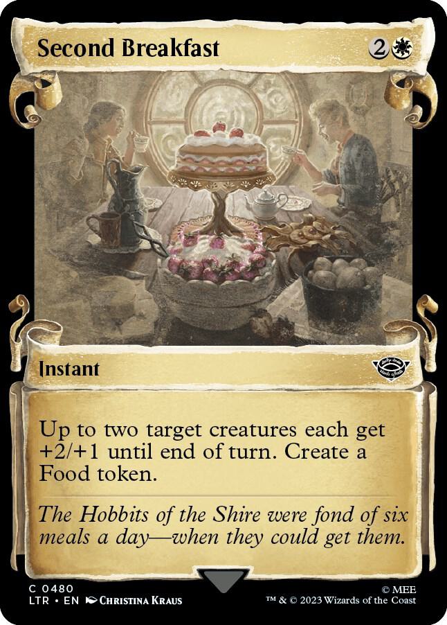 Second Breakfast (Showcase Scrolls) 480 card from Universes Beyond: The Lord of the Rings: Tales of Middle-earth