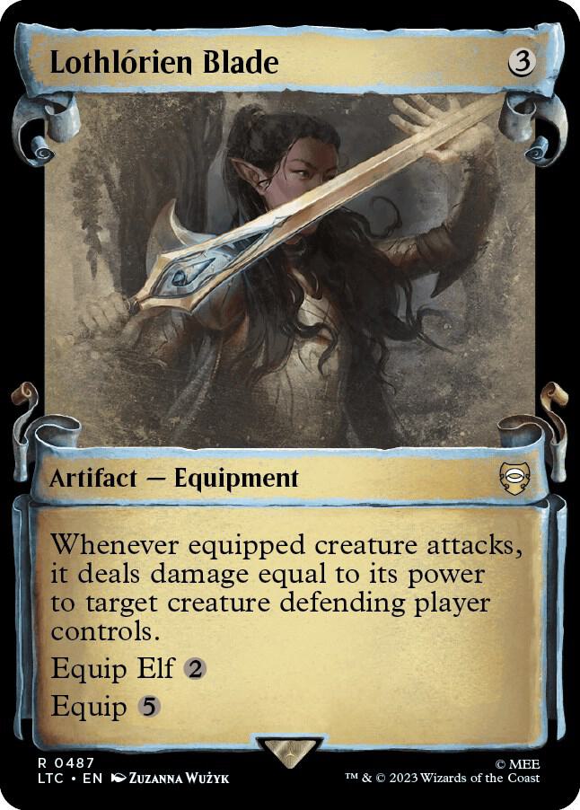 Lothlorien Blade (Showcase Scrolls) 487 card from Commander: The Lord of the Rings: Tales of Middle-earth