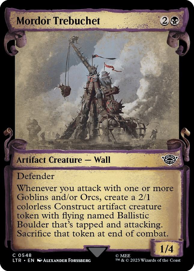 Mordor Trebuchet (Showcase Scrolls) 548 card from Universes Beyond: The Lord of the Rings: Tales of Middle-earth