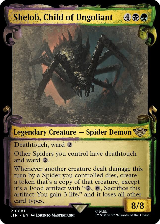 Shelob, Child of Ungoliant (Showcase Scrolls) 681 card from Universes Beyond: The Lord of the Rings: Tales of Middle-earth