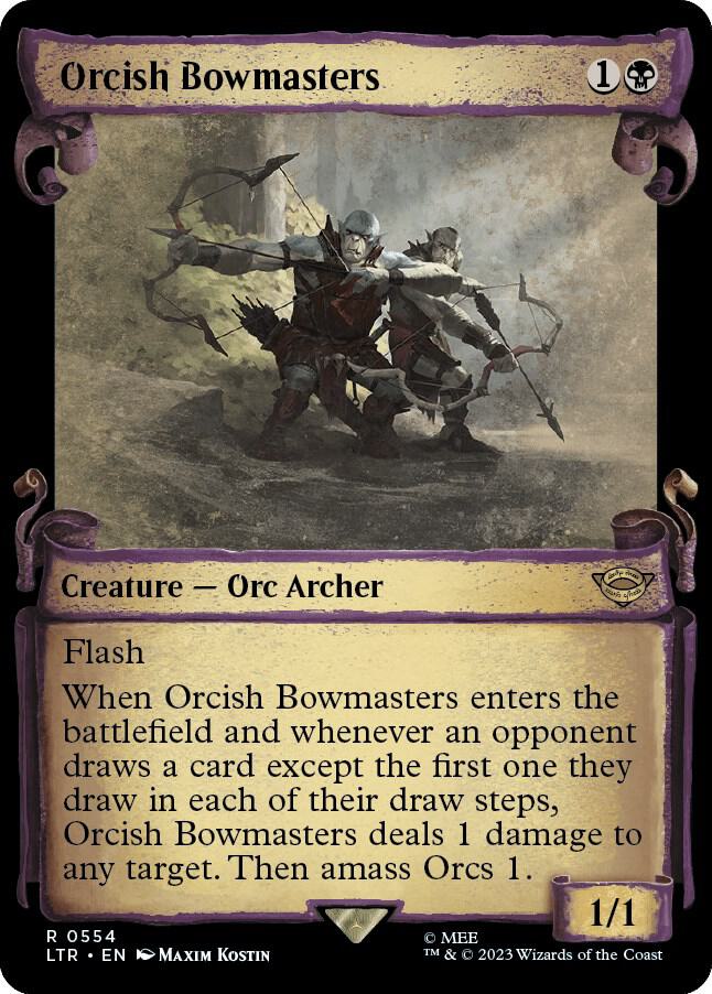Orcish Bowmasters (Showcase Scrolls) 554 card from Universes Beyond: The Lord of the Rings: Tales of Middle-earth