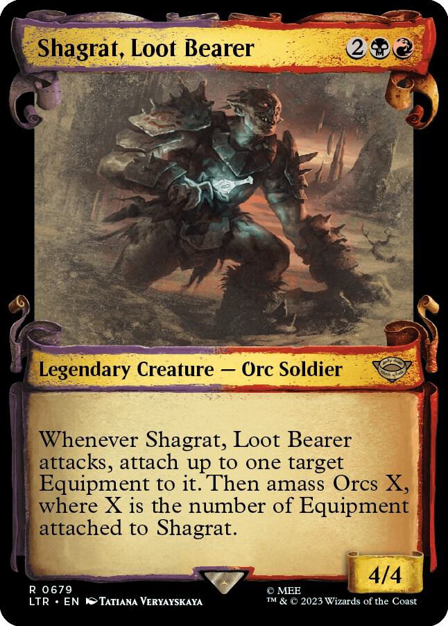 Shagrat, Loot Bearer (Showcase Scrolls) 679 card from Universes Beyond: The Lord of the Rings: Tales of Middle-earth
