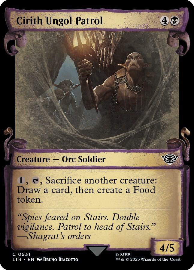 Cirith Ungol Patrol (Showcase Scrolls) 531 card from Universes Beyond: The Lord of the Rings: Tales of Middle-earth