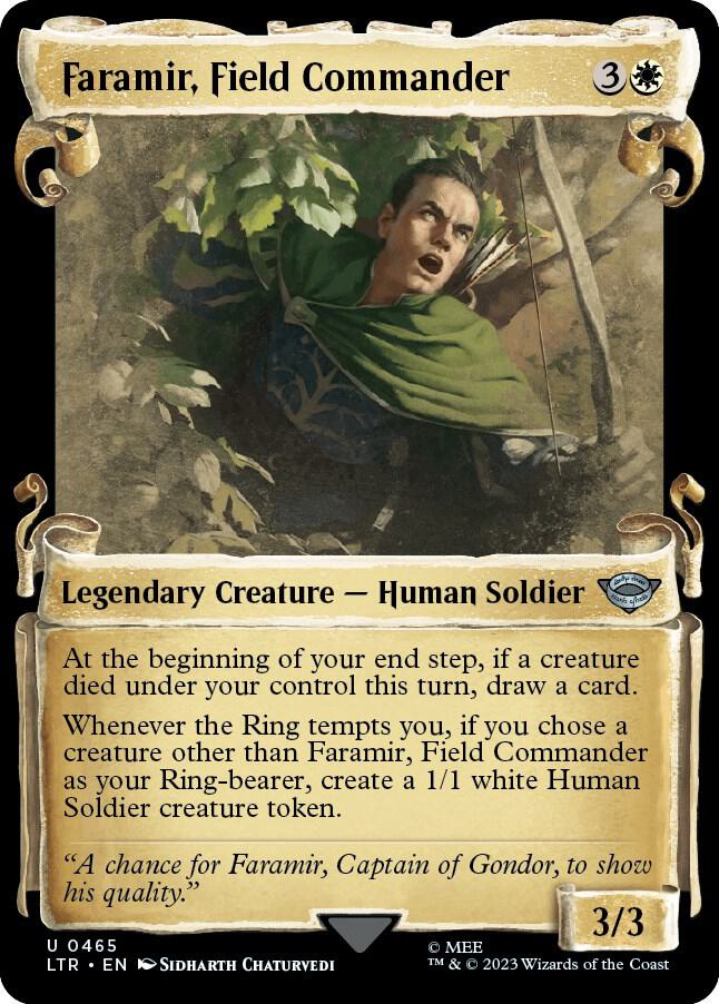 Faramir, Field Commander (Showcase Scrolls) 465 card from Universes Beyond: The Lord of the Rings: Tales of Middle-earth