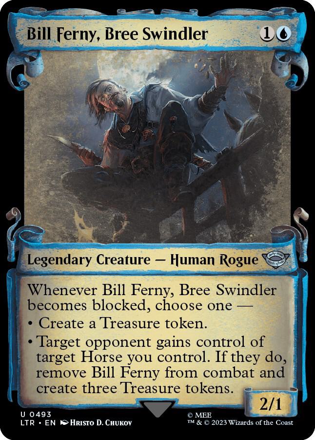 Bill Ferny, Bree Swindler (Showcase Scrolls) 493 card from Universes Beyond: The Lord of the Rings: Tales of Middle-earth