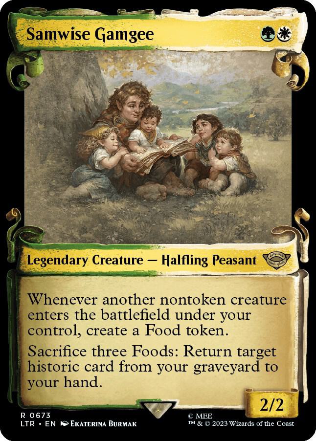 Samwise Gamgee (Showcase Scrolls) 673 card from Universes Beyond: The Lord of the Rings: Tales of Middle-earth