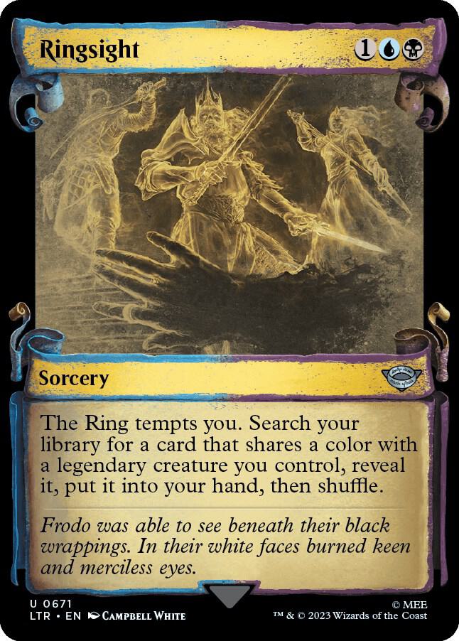 Ringsight (Showcase Scrolls) 671 card from Universes Beyond: The Lord of the Rings: Tales of Middle-earth