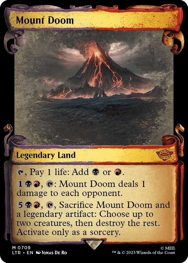 Mount Doom (Showcase Scrolls) 709 card from Universes Beyond: The Lord of the Rings: Tales of Middle-earth