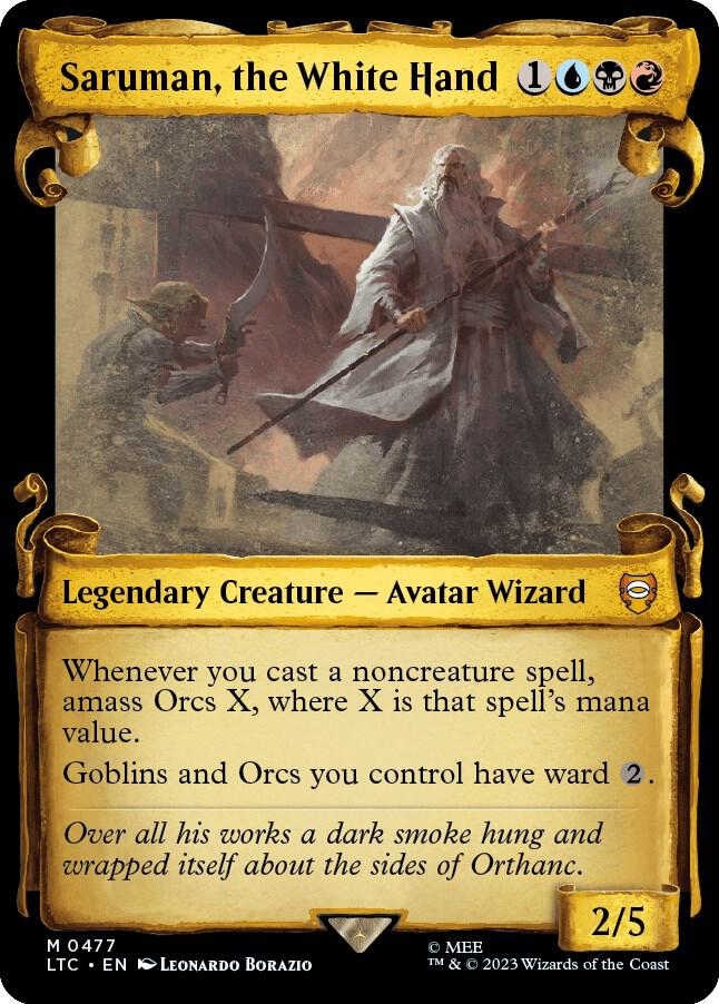 Saruman, the White Hand (Showcase Scrolls) 477 card from Commander: The Lord of the Rings: Tales of Middle-earth
