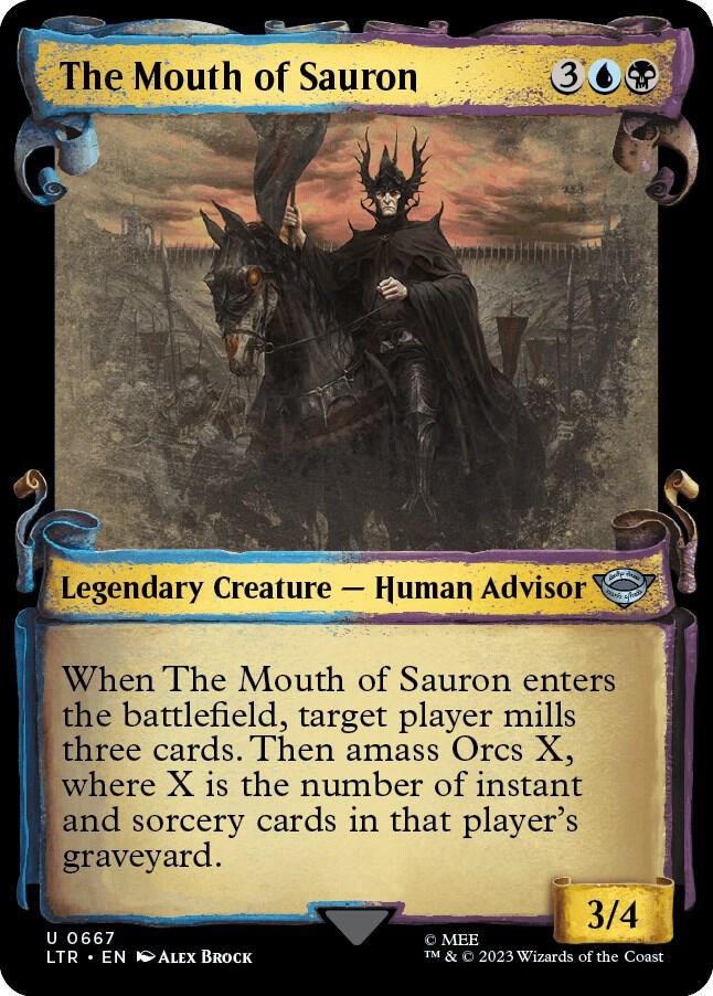 The Mouth of Sauron (Showcase Scrolls) 667 card from Universes Beyond: The Lord of the Rings: Tales of Middle-earth