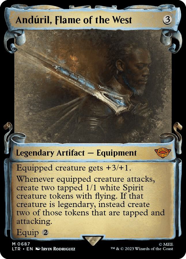 Anduril, Flame of the West (Showcase Scrolls) 687 card from Universes Beyond: The Lord of the Rings: Tales of Middle-earth