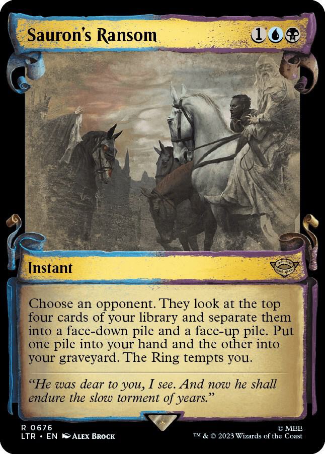Sauron's Ransom (Showcase Scrolls) 676 card from Universes Beyond: The Lord of the Rings: Tales of Middle-earth