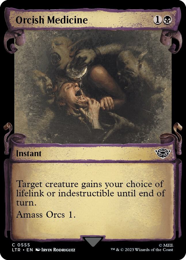 Orcish Medicine (Showcase Scrolls) 555 card from Universes Beyond: The Lord of the Rings: Tales of Middle-earth