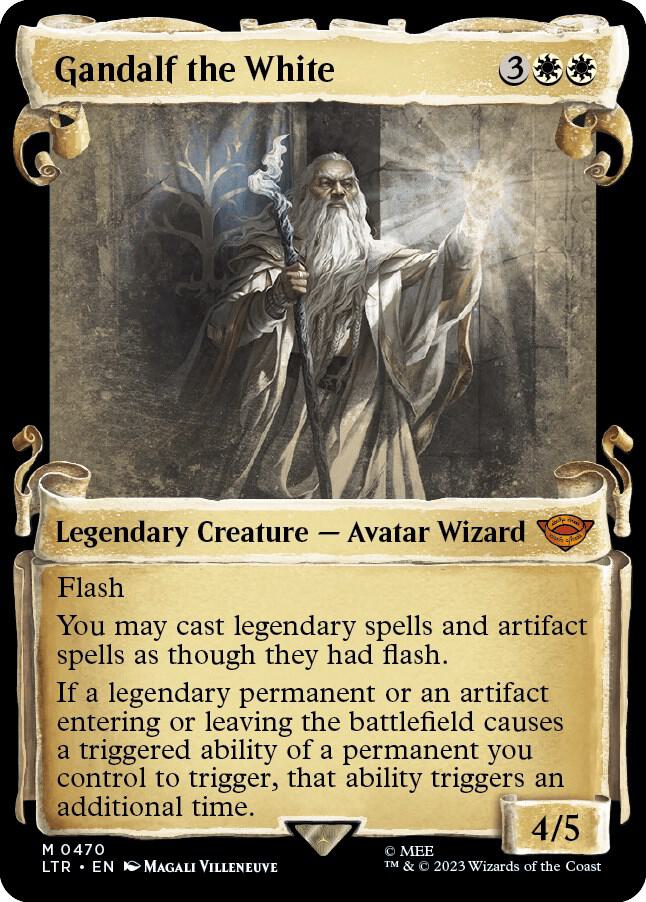 Gandalf the White (Showcase Scrolls) 470 card from Universes Beyond: The Lord of the Rings: Tales of Middle-earth