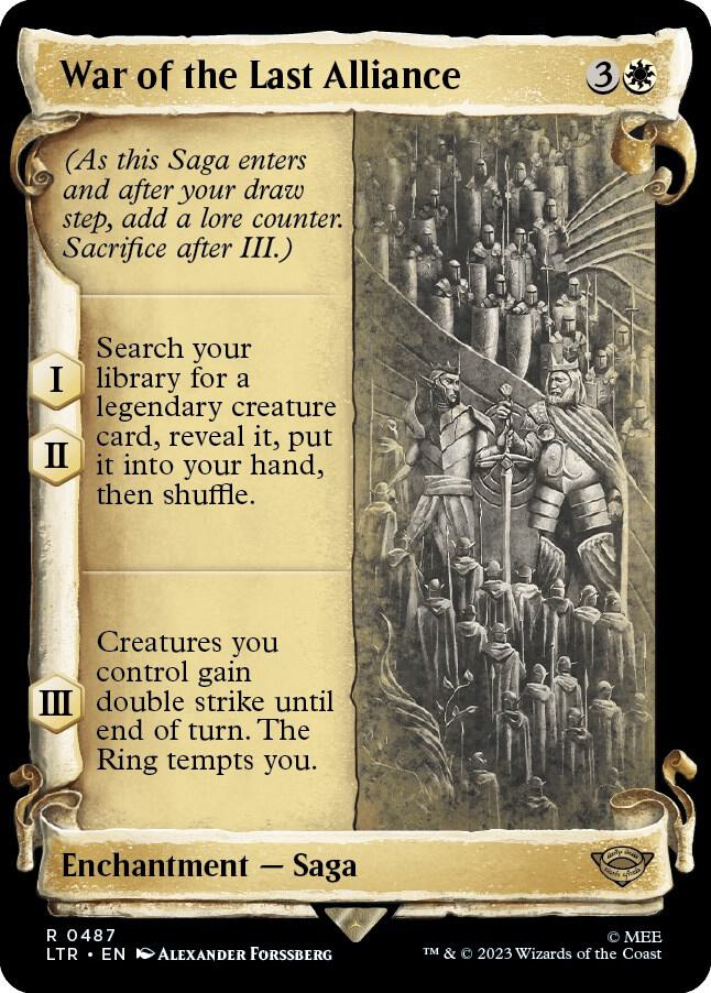 War of the Last Alliance (Showcase Scrolls) 487 card from Universes Beyond: The Lord of the Rings: Tales of Middle-earth