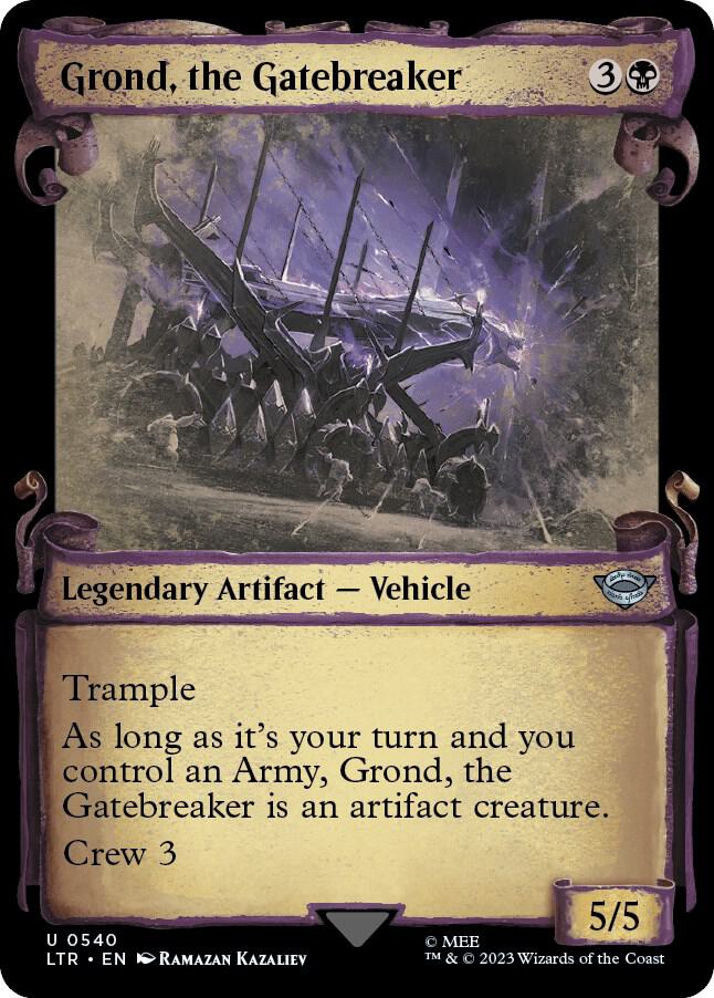 Grond, the Gatebreaker (Showcase Scrolls) 540 card from Universes Beyond: The Lord of the Rings: Tales of Middle-earth