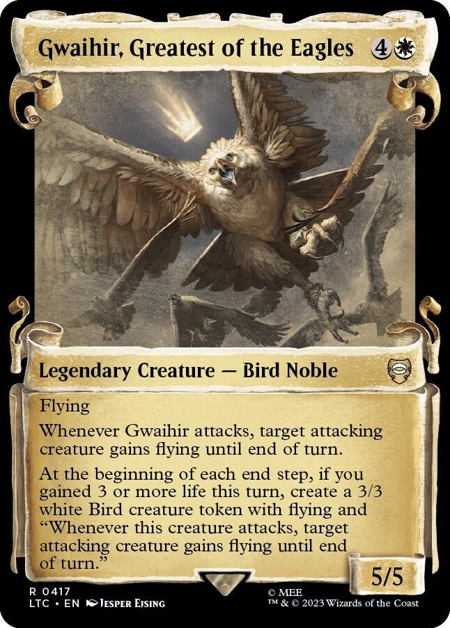 Gwaihir, Greatest of the Eagles (Showcase Scrolls) 417 card from Commander: The Lord of the Rings: Tales of Middle-earth