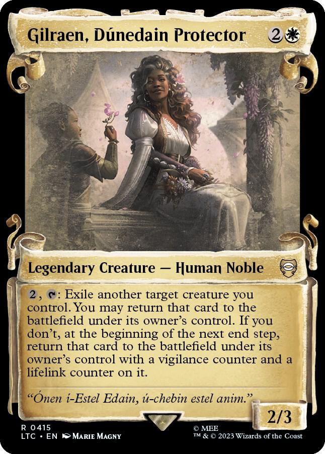 Gilraen, Dunedain Protector (Showcase Scrolls) 415 card from Commander: The Lord of the Rings: Tales of Middle-earth