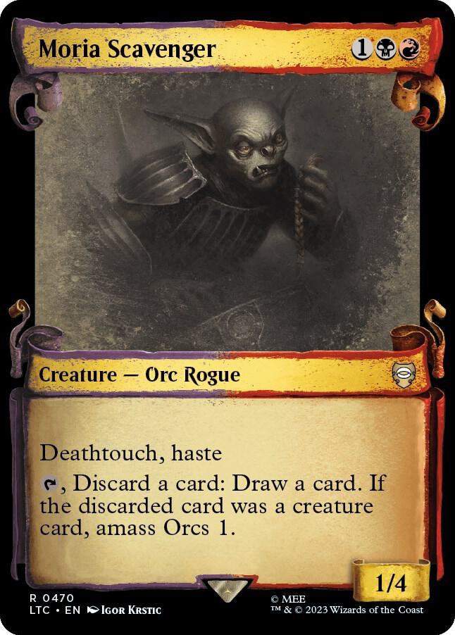 Moria Scavenger (Showcase Scrolls) 470 card from Commander: The Lord of the Rings: Tales of Middle-earth