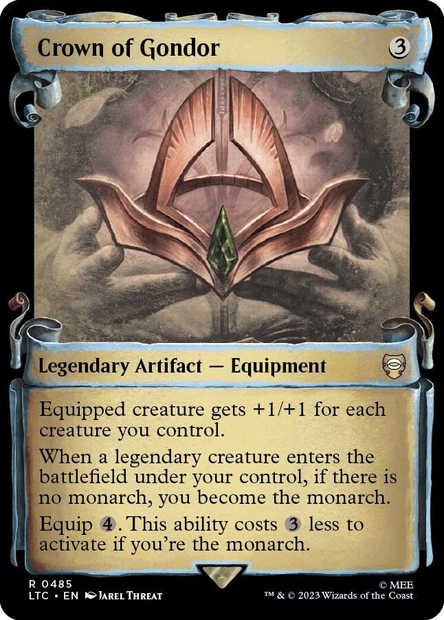 Crown of Gondor (Showcase Scrolls) 485 card from Commander: The Lord of the Rings: Tales of Middle-earth