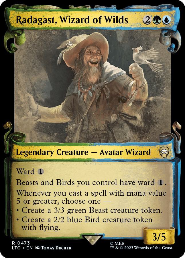 Radagast, Wizard of Wilds (Showcase Scrolls) 473 card from Commander: The Lord of the Rings: Tales of Middle-earth