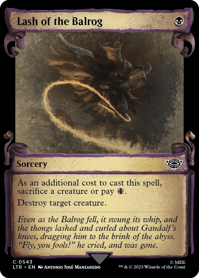 Lash of the Balrog (Showcase Scrolls) 543 card from Universes Beyond: The Lord of the Rings: Tales of Middle-earth