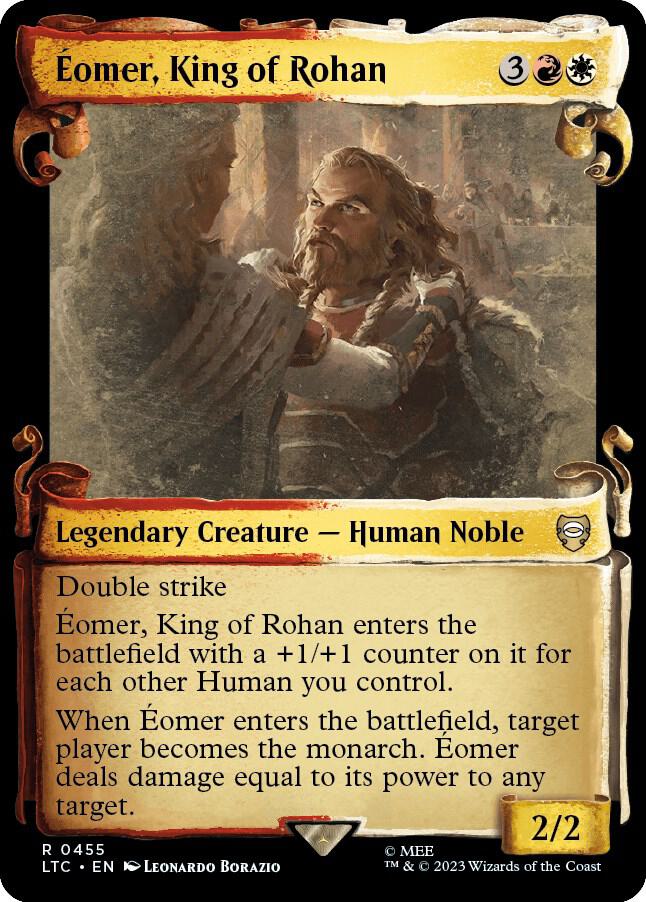 Eomer, King of Rohan (Showcase Scrolls) 455 card from Commander: The Lord of the Rings: Tales of Middle-earth