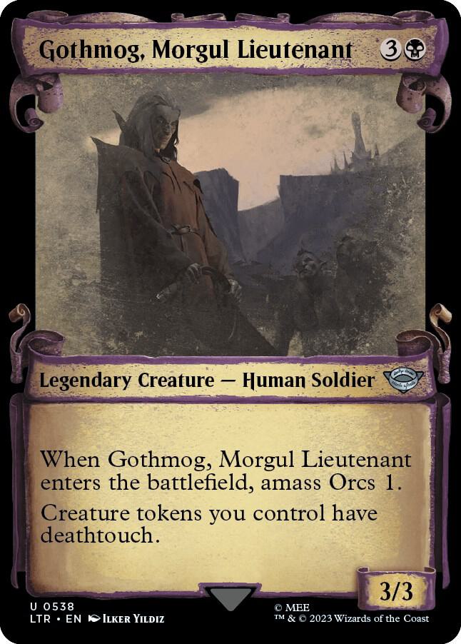 Gothmog, Morgul Lieutenant (Showcase Scrolls) 538 card from Universes Beyond: The Lord of the Rings: Tales of Middle-earth