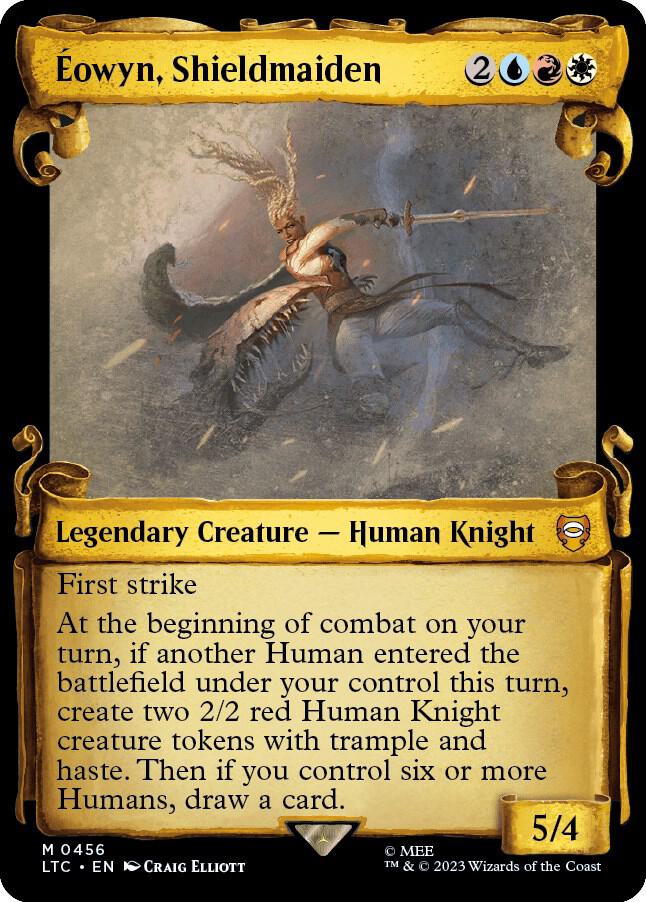 Eowyn, Shieldmaiden (Showcase Scrolls) 456 card from Commander: The Lord of the Rings: Tales of Middle-earth
