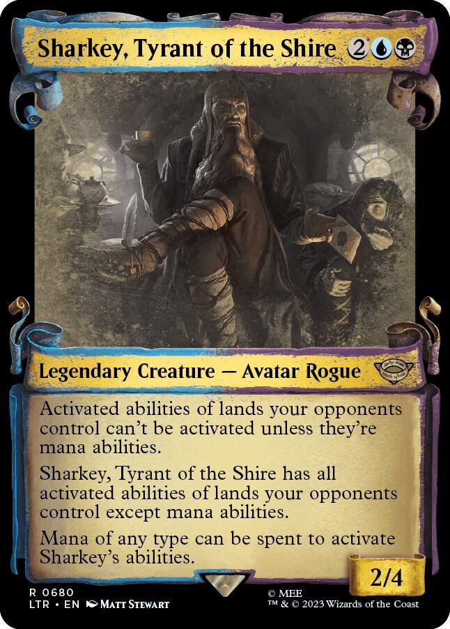 Sharkey, Tyrant of the Shire (Showcase Scrolls) 680 card from Universes Beyond: The Lord of the Rings: Tales of Middle-earth