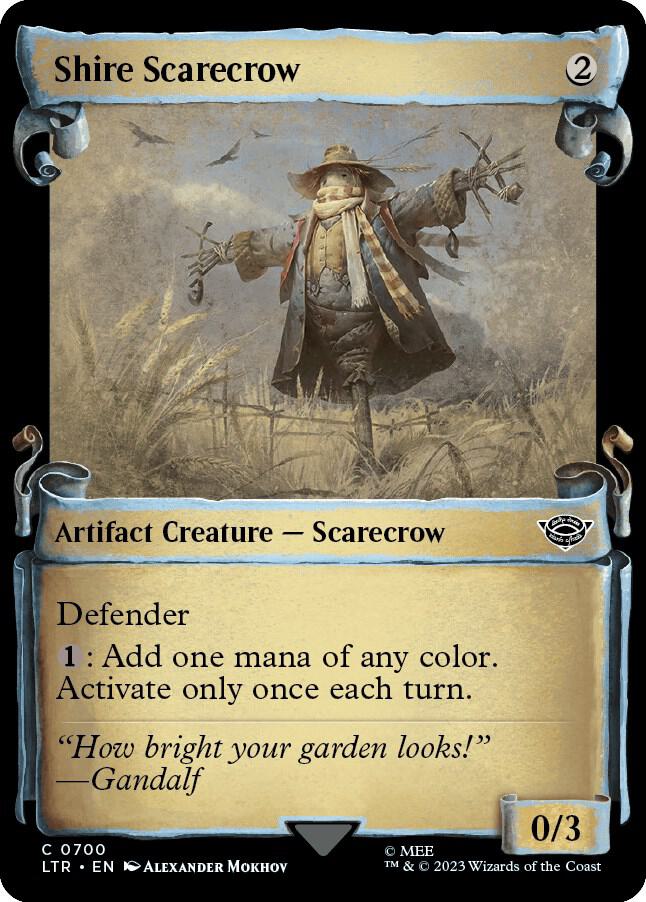 Shire Scarecrow (Showcase Scrolls) 700 card from Universes Beyond: The Lord of the Rings: Tales of Middle-earth