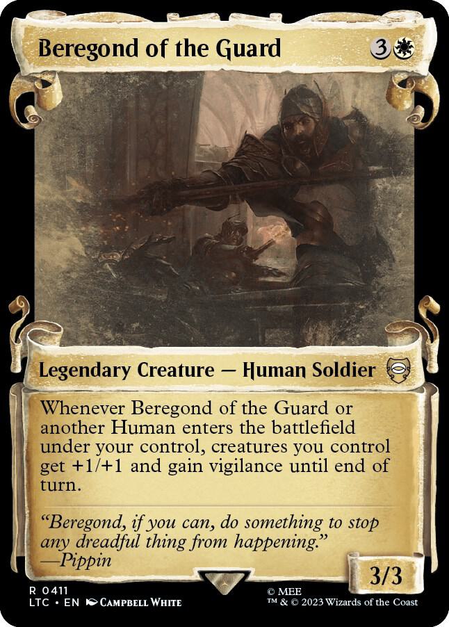 Beregond of the Guard (Showcase Scrolls) 411 card from Commander: The Lord of the Rings: Tales of Middle-earth