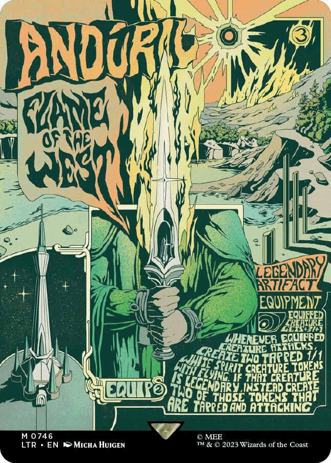 Anduril, Flame of the West (Borderless Poster) 746 card from Universes Beyond: The Lord of the Rings: Tales of Middle-earth