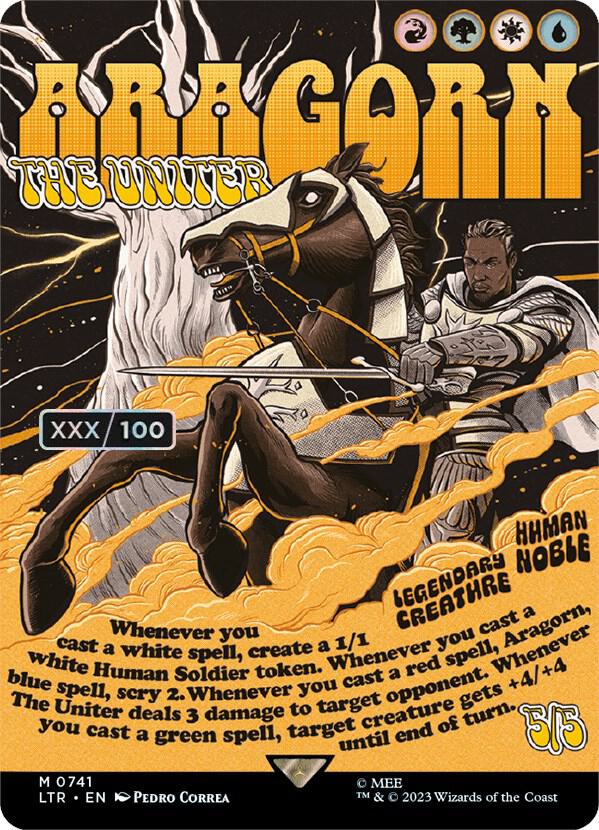 Aragorn, the Uniter (Borderless Poster) (Serial Numbered) 741 card from Universes Beyond: The Lord of the Rings: Tales of Middle-earth