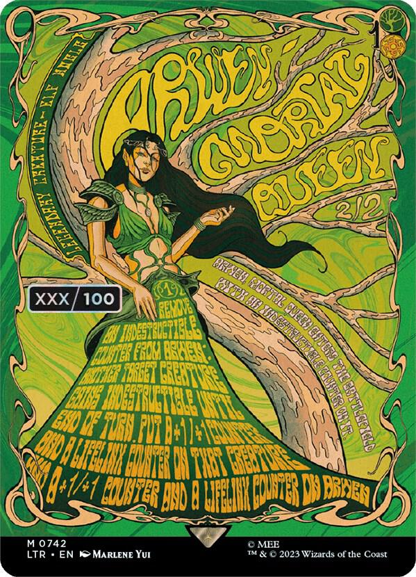 Arwen, Mortal Queen (Borderless Poster) (Serial Numbered) 742 card from Universes Beyond: The Lord of the Rings: Tales of Middle-earth