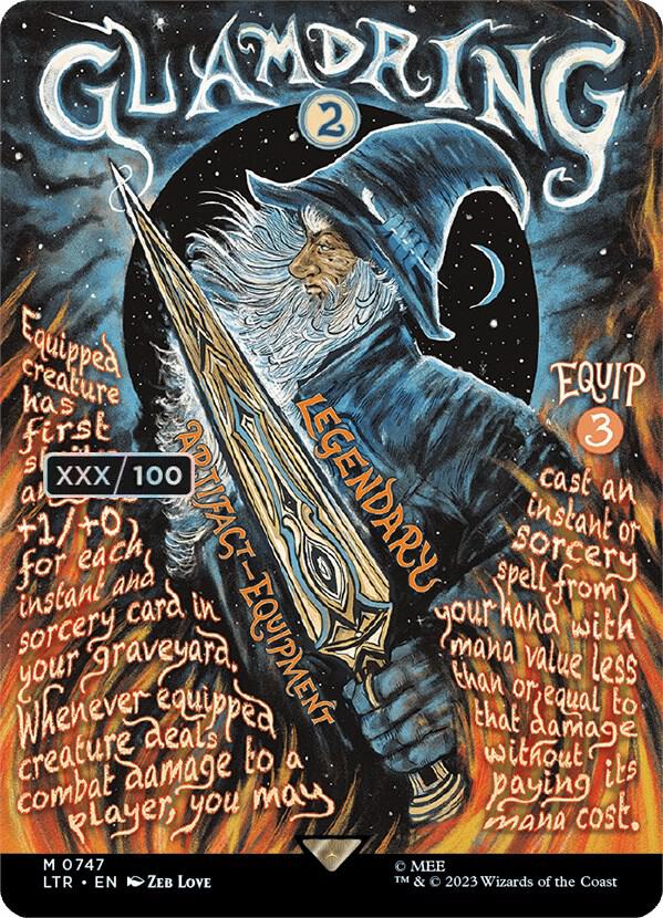 Glamdring (Borderless Poster) (Serial Numbered) 747 card from Universes Beyond: The Lord of the Rings: Tales of Middle-earth
