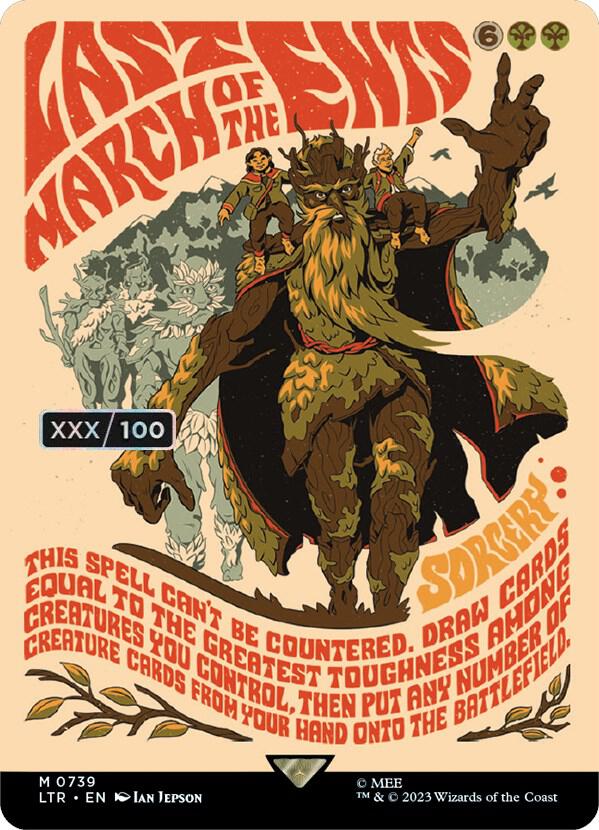 Last March of the Ents (Borderless Poster) (Serial Numbered) 739 card from Universes Beyond: The Lord of the Rings: Tales of Middle-earth