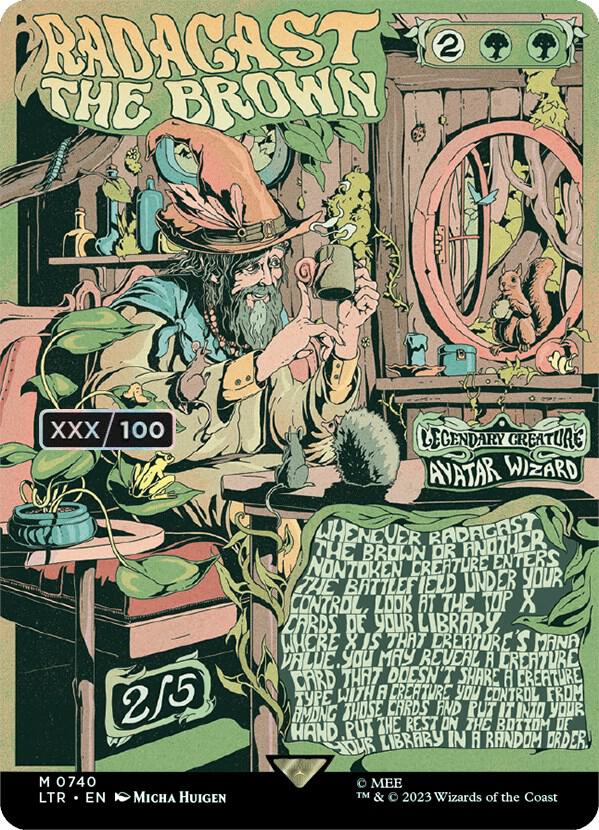 Radagast the Brown (Borderless Poster) (Serial Numbered) 740 card from Universes Beyond: The Lord of the Rings: Tales of Middle-earth