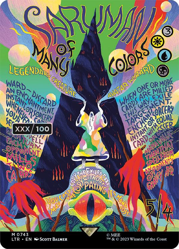 Saruman of Many Colors (Borderless Poster) (Serial Numbered) 743 card from Universes Beyond: The Lord of the Rings: Tales of Middle-earth