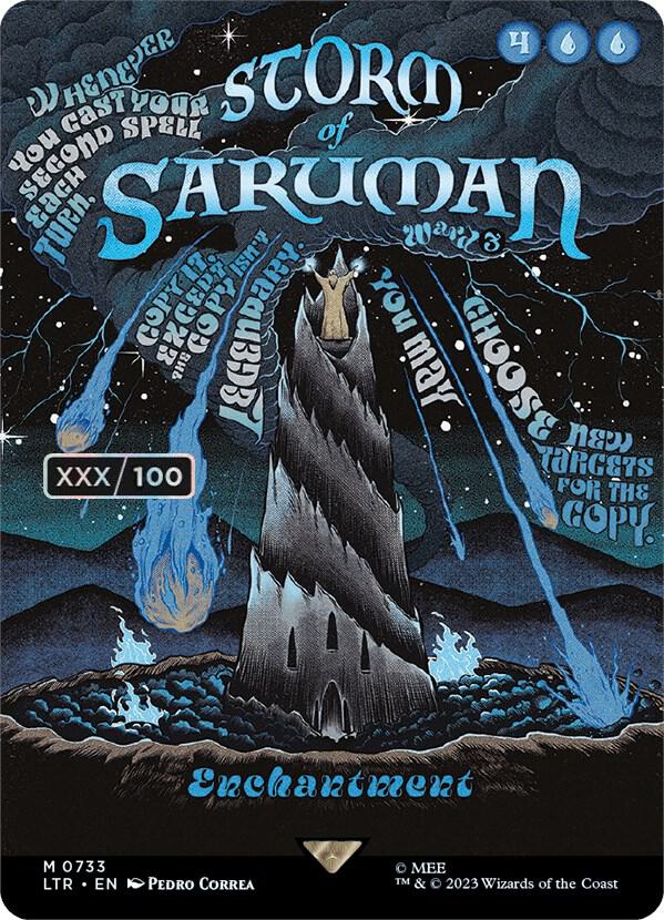 Storm of Saruman (Borderless Poster) (Serial Numbered) 733 card from Universes Beyond: The Lord of the Rings: Tales of Middle-earth