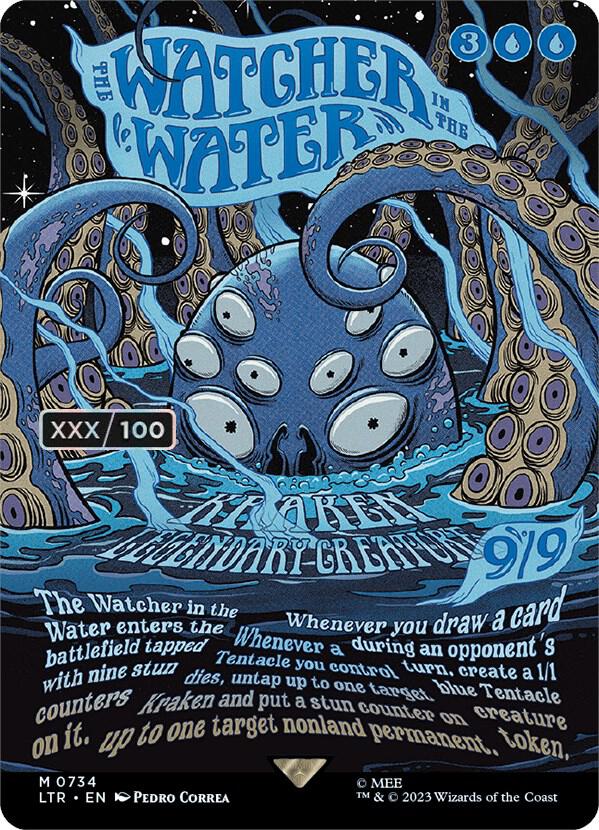 The Watcher in the Water (Borderless Poster) (Serial Numbered) 734 card from Universes Beyond: The Lord of the Rings: Tales of Middle-earth