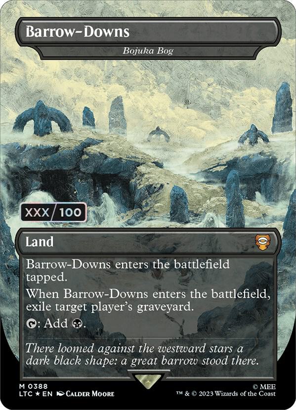 Barrow-Downs - Bojuka Bog (Borderless) (Serial Numbered) 388 card from Commander: The Lord of the Rings: Tales of Middle-earth